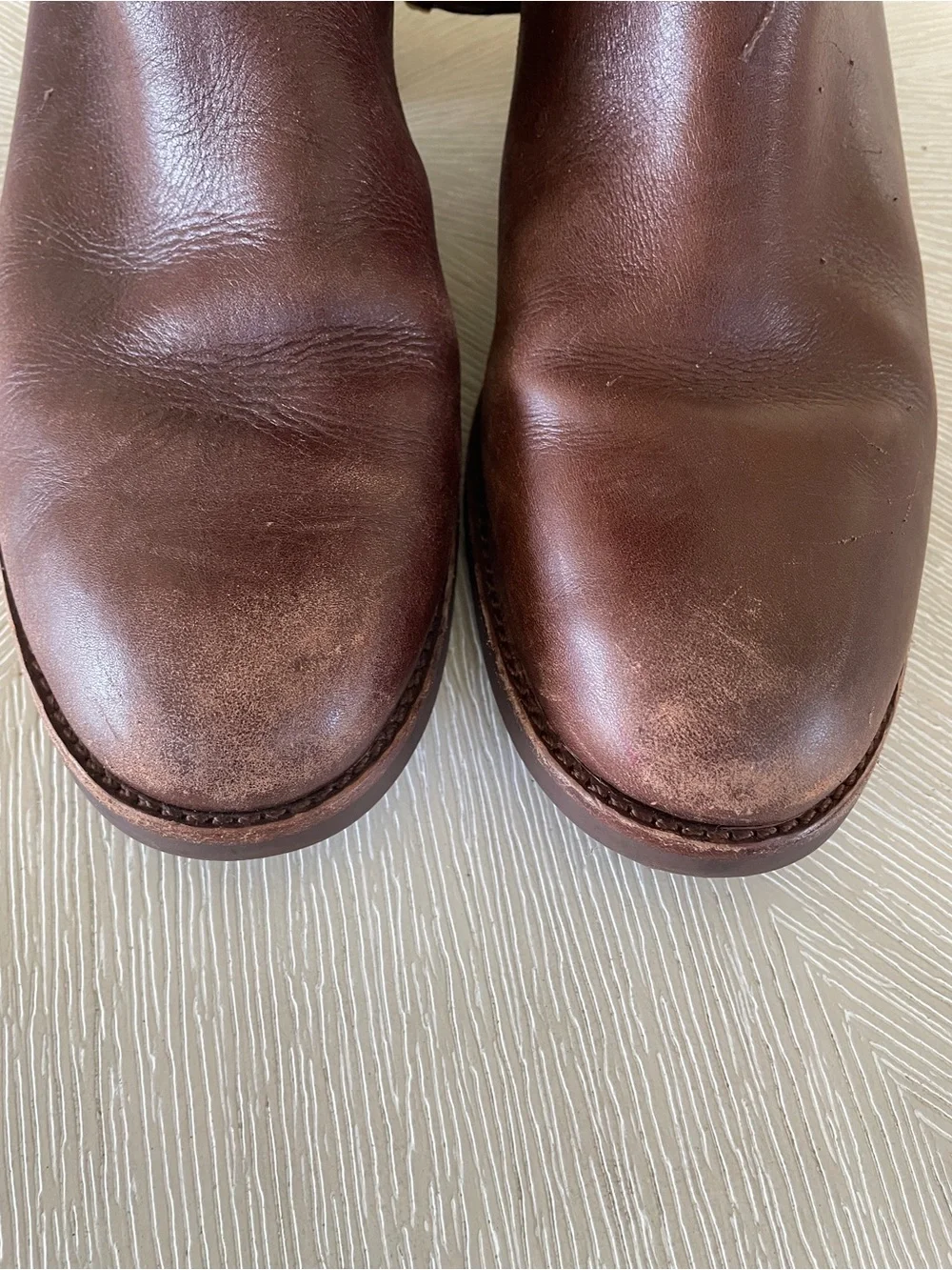Tory Burch -Marlene-Dark Brown Leather Knee-High Riding Boots Size 9